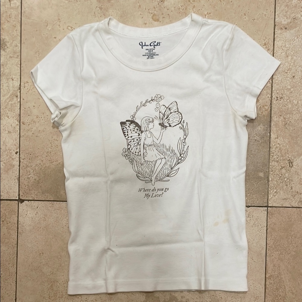Brandy Melville White Graphic Tee